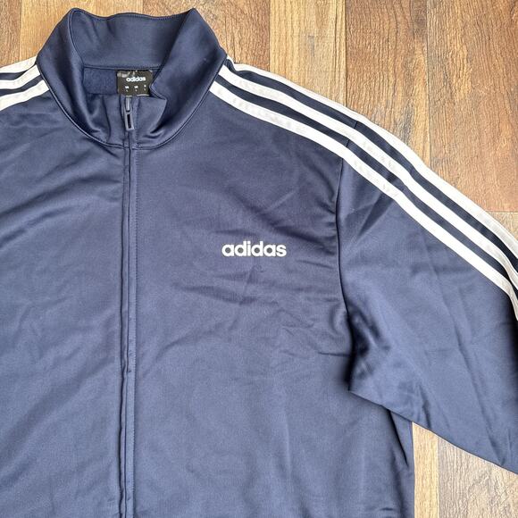 Adidas 3-Stripes Tricot Regular‎ Track Jacket Men's Large Blue Athletic Soccer - Picture 5 of 12